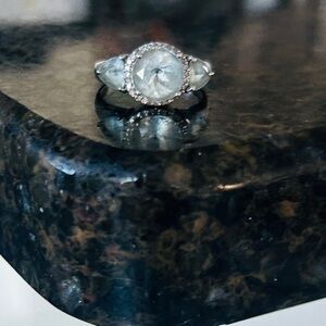 Effy aquamarine & diamond Ring in 14k white gold